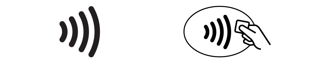 Contactless Payment Wave Symbols