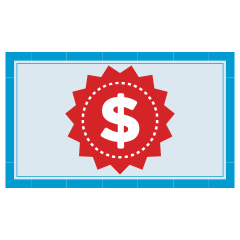 a check with money